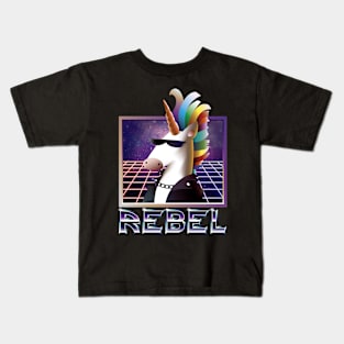 rebel unicorn Kids T-Shirt